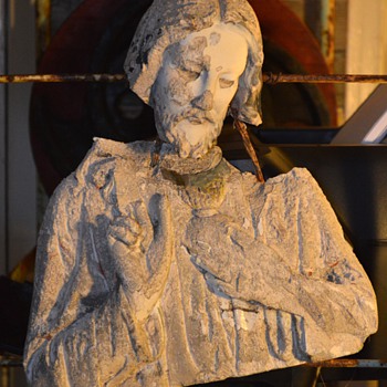 Sacred Heart of Jesus - sculpture/bust - ruins? - Victorian Era
