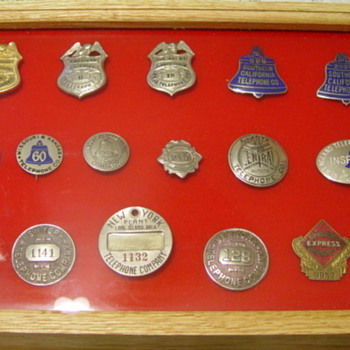 Collection of Tel. Employees badges - Telephones