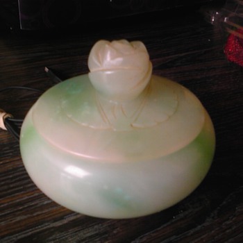 italian alabaster powder jar - Accessories