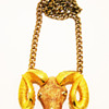 Vintage Razza Large Aries Ram Head Necklace