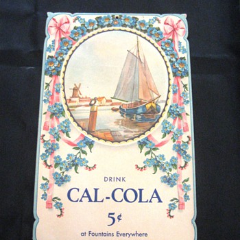 Cal-Cola Die Cut Soda Fountain ad - Advertising