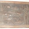WW1 Trench Art relief carved wood plaque
