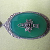 Green Onyx Art Deco/Nouveau Necklace