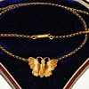 Antique Georgian Etched Butterfly Lady/Childs 9ct 9k Rose Gold Necklace England