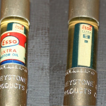 ESSO oil can / gas pump floater advertising pencil - Petroliana