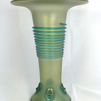 Loetz Threaded "Orpheus" Vases. Circa 1904 - Art Glass