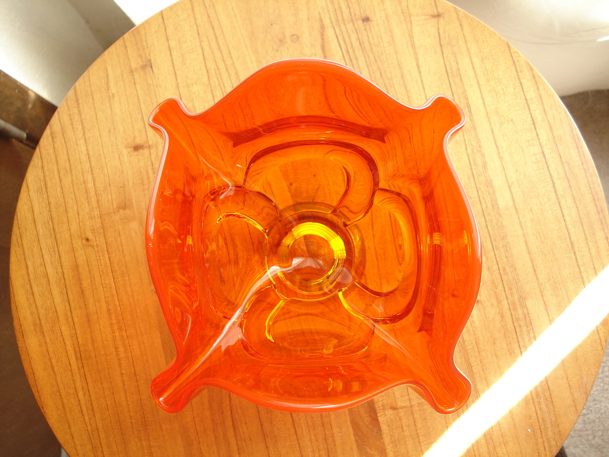 Large orange glass bowl Collectors Weekly
