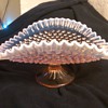 fenton pink opalescent banana stand from 1980's HTF