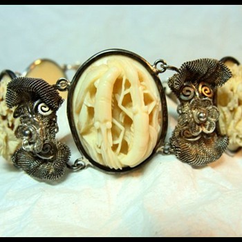 Intricately Carved Chinese Bracelet
