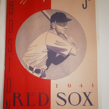 1941 Red Sox score card vs St.Louis Browns