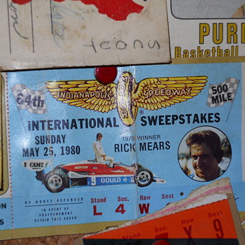 1980 Indy 500 ticket stub