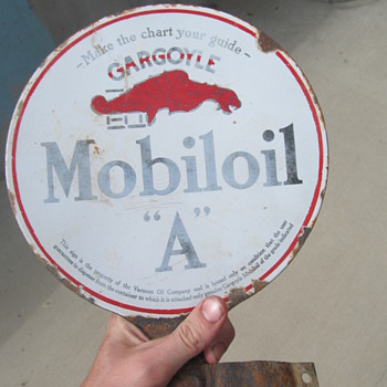Gargoyle Mobiloil "A" pedestal sign - Signs