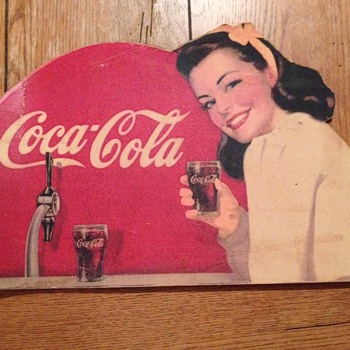 1948 Coca Cola Cardboard Cutout (Partial) - Coca-Cola