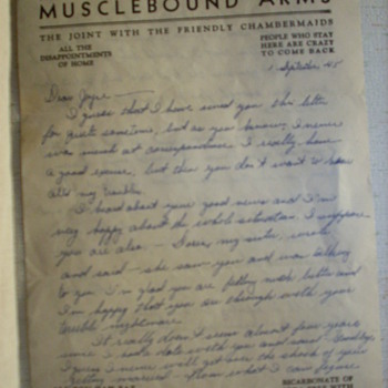 World War II letter - Military and Wartime