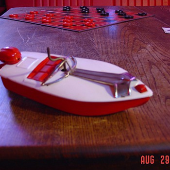Wind Up Metal Toy Boat...Made In Japan...Excellent Condition