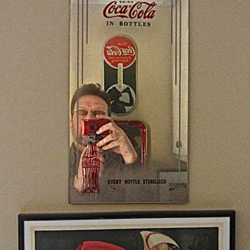 Late 1920s Coca Cola advertising mirror - Coca-Cola