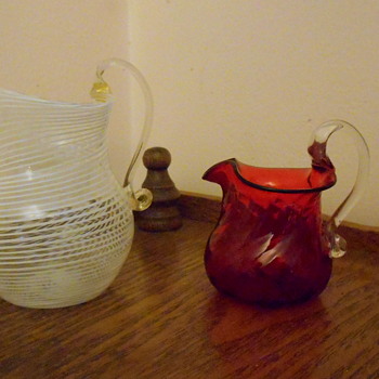 Wee Art Glass Pitchers - Art Glass