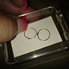  14k Self piercing hoop earrings