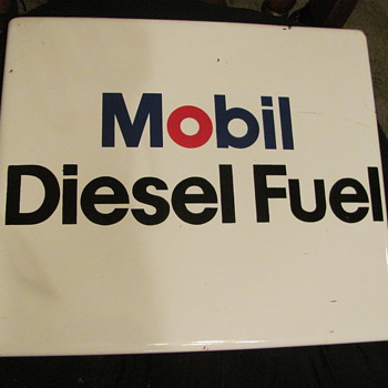 Mobil Diesel Fuel porcelain pump sign