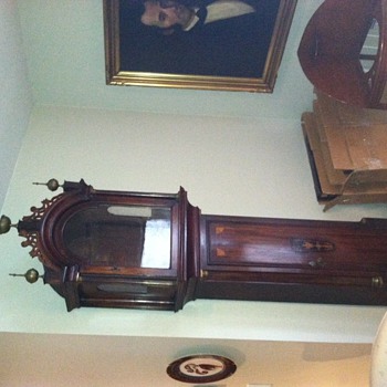 Mahogany and inlay tall class clock c.1830
