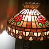 Stained glass chandelier - antique or homemade last month?