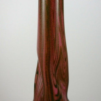 Rindskopf Pink & Green Aventurine Vase, ca. 1920 - Art Glass