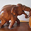  Hand Carved Asian Elephant Bookends