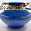 Iridescent Glass Bowl with Oroplastic Fruit Decoration