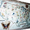 Map of the United States embroideries,1940