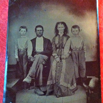 Antique TIN TYPE Photo Jesse & Frank James ? - Photographs
