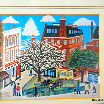 Edward Murray Watercolor - Folk Art