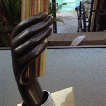 Art Deco (?) pair of lamps shaped like hands