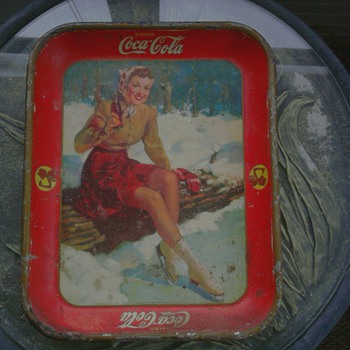 1941 Coca Cola Ice Skater Tray