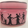 Pink Opaline enameled dresser box, and a clue...