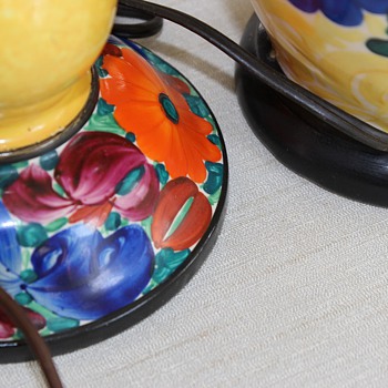 Czech Vase into lamp - Art Pottery