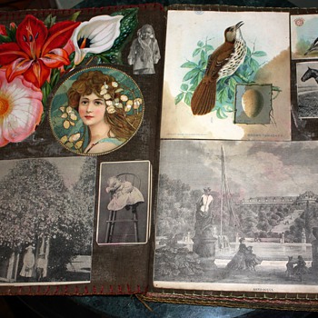  Beautiful Victorian Scrapbook on Muslin from Oakland, California ~1903 - Paper