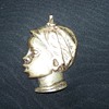 World War II Casablanca Souvenir Silver Woman Head Pendant
