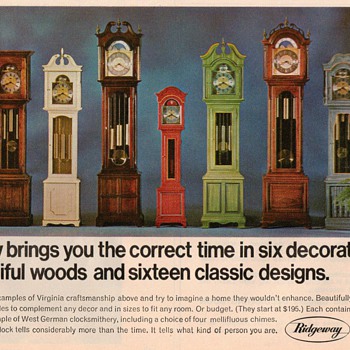 1968 - Ridgeway Clocks Advertisement