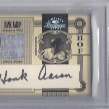 HANK AARON HOF CUTS MATERIAL AUTO JERSEY 1/1 - Baseball