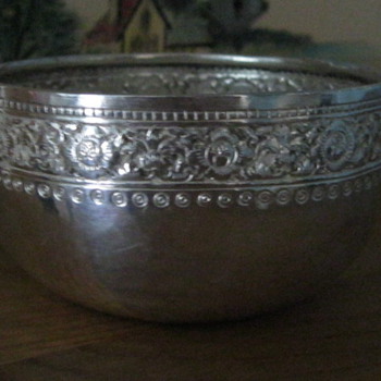 new purchase repousse silver bowl - Art Nouveau