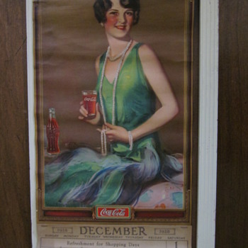 1929 Coca Cola Calendar
