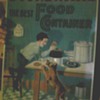 STONEWARE the best FOOD CONTAINER antique tin sign