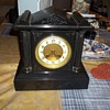 Antique Black Marble Mantle Clock