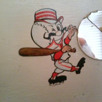 Cincinnati Reds Folk Art Piece - Baseball