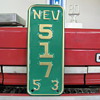1953 Nevada Motorcycle License Plate