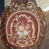 Needlepoint Chair  carved wood