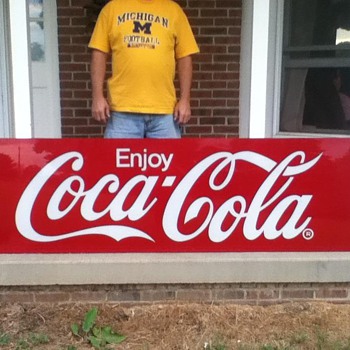 Large Coke Sign 90" x 27"