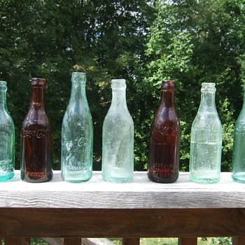 My staright sided coca cola bottle collection circa 1906-1917 - Coca-Cola