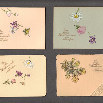 Embossed german greeting cards - Paper