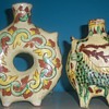 2 VINTAGE CLAY ART POTTERY VASES ITALY OR MEXICO?